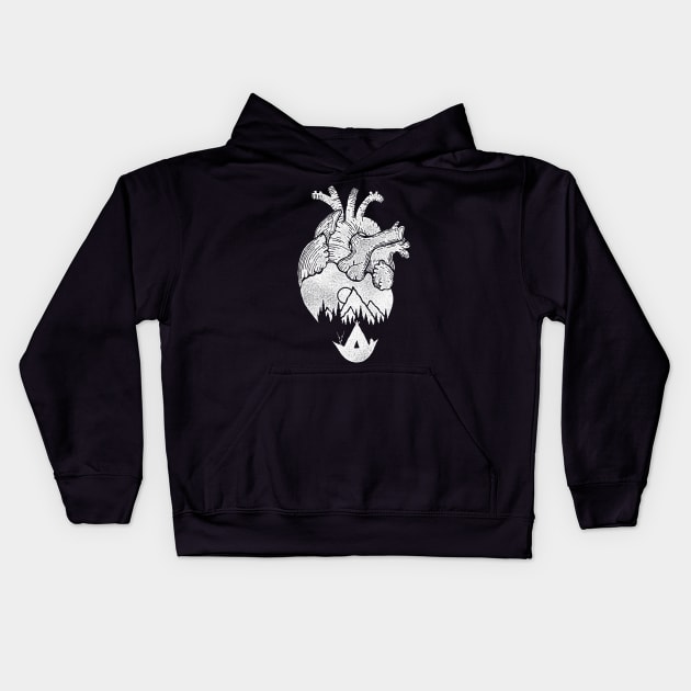 Heart of Wanderer Kids Hoodie by sket_chy